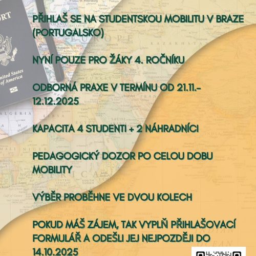 Přihlášky na odbornou mobilitu v Portugalsku (Erasmus+)